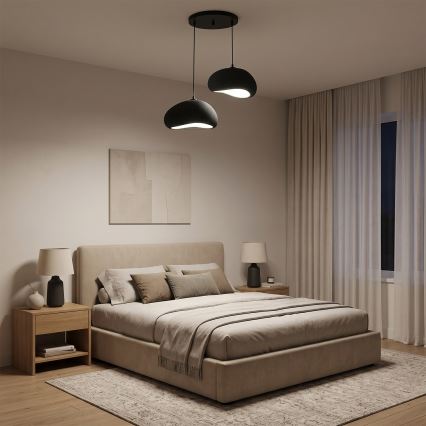 Brilagi - Pendel på wire WABI SABI 2xE27/40W/230V Ø 60 cm sort