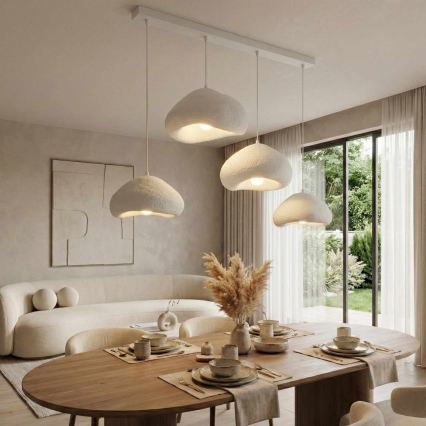 Brilagi - Pendel på wire WABI SABI 4xE27/40W/230V hvid