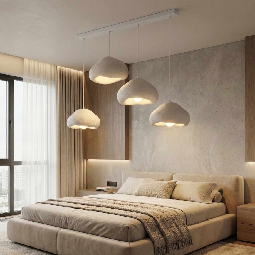 Brilagi - Pendel på wire WABI SABI 4xE27/40W/230V hvid