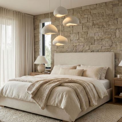 Brilagi - Pendel på wire WABI SABI 4xE27/40W/230V Ø 95 cm hvid