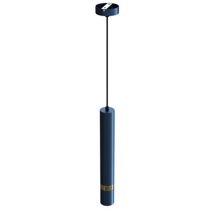 Brilagi - Pendel POKER 1xGU10/25W/230V blå/guldfarvet