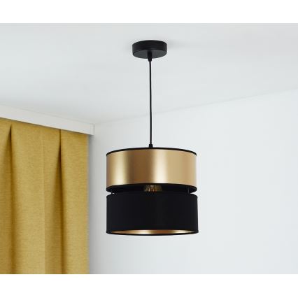 Brilagi - Pendel ROYAL 1xE27/15W/230V diameter 25 cm sort/guldfarvet