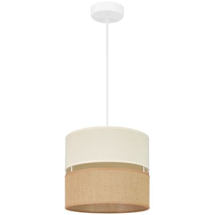 Brilagi - Pendel ROYAL YUTE 1xE27/15W/230V diameter 25 cm beige/cremefarvet