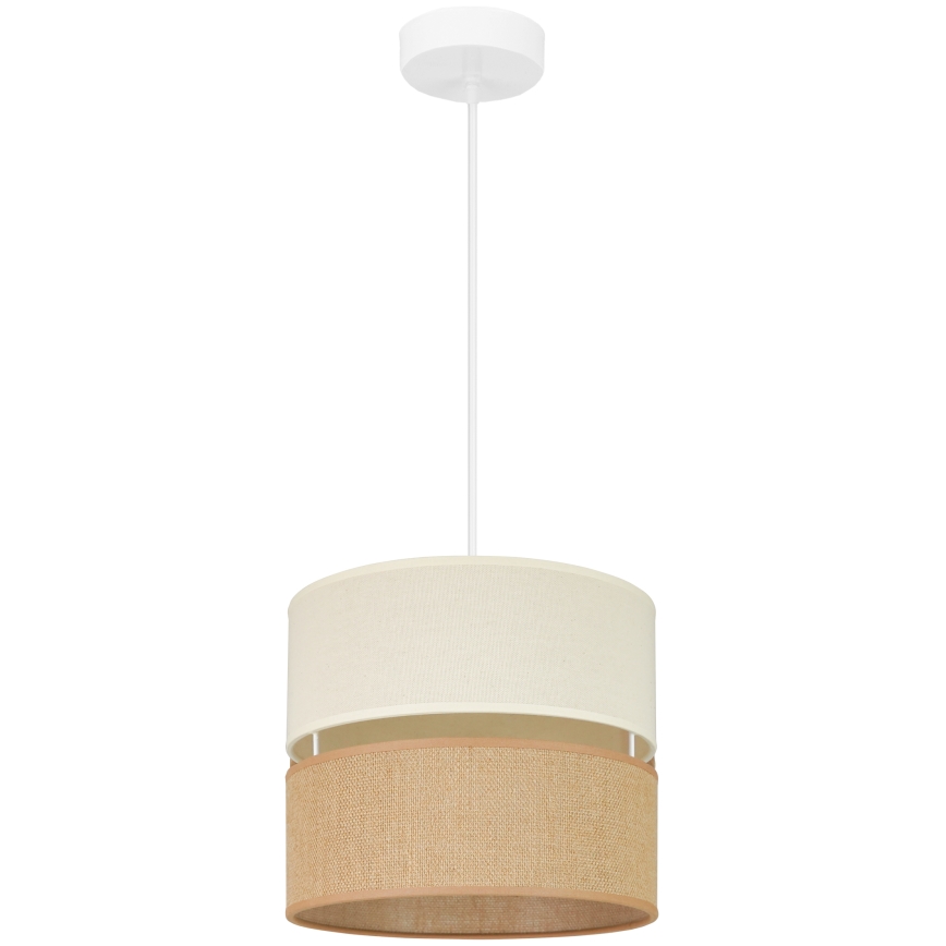 Brilagi - Pendel ROYAL YUTE 1xE27/15W/230V diameter 25 cm beige/cremefarvet