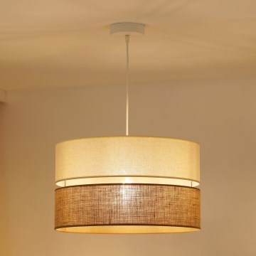 Brilagi - Pendel ROYAL YUTE 1xE27/15W/230V diameter 40 cm beige/cremefarvet