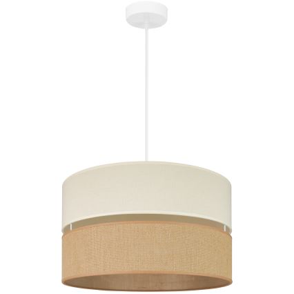 Brilagi - Pendel ROYAL YUTE 1xE27/15W/230V diameter 40 cm beige/cremefarvet