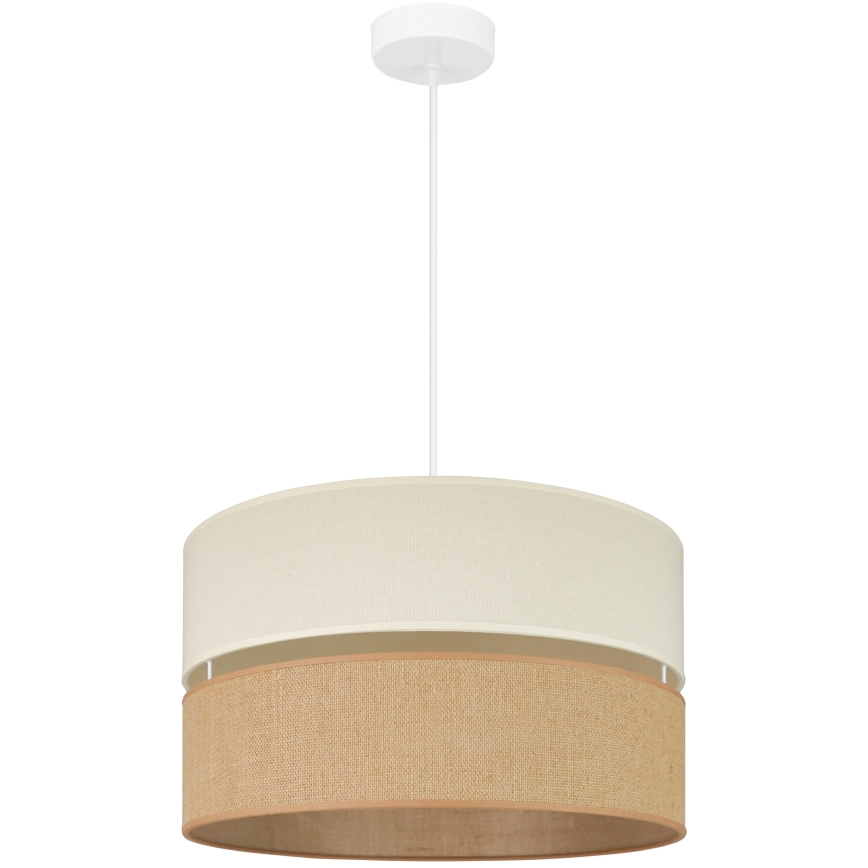 Brilagi - Pendel ROYAL YUTE 1xE27/15W/230V diameter 40 cm beige/cremefarvet