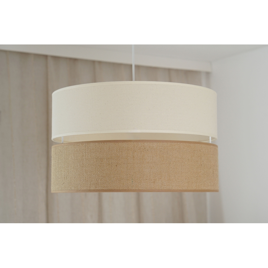 Brilagi - Pendel ROYAL YUTE 1xE27/15W/230V diameter 40 cm beige/cremefarvet