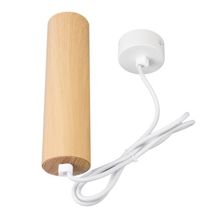 Brilagi - Pendel SELE 1xGU10/30W/230V hvid/egetræsdekor