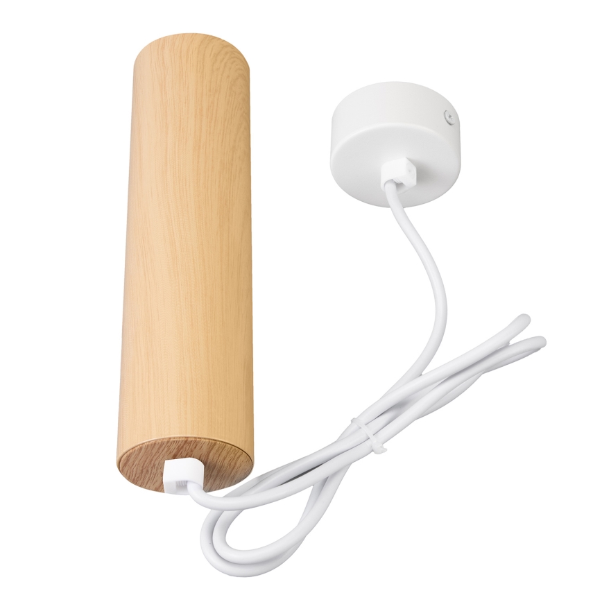 Brilagi - Pendel SELE 1xGU10/30W/230V hvid/egetræsdekor