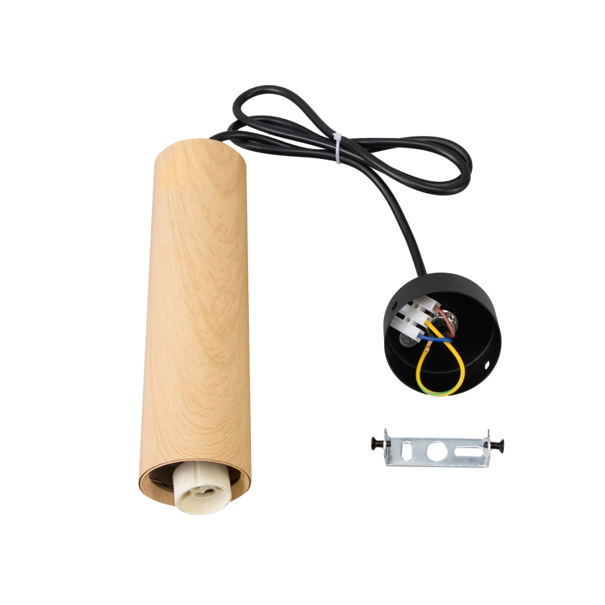 Brilagi - Pendel SELE 1xGU10/30W/230V sort/egetræsdekor