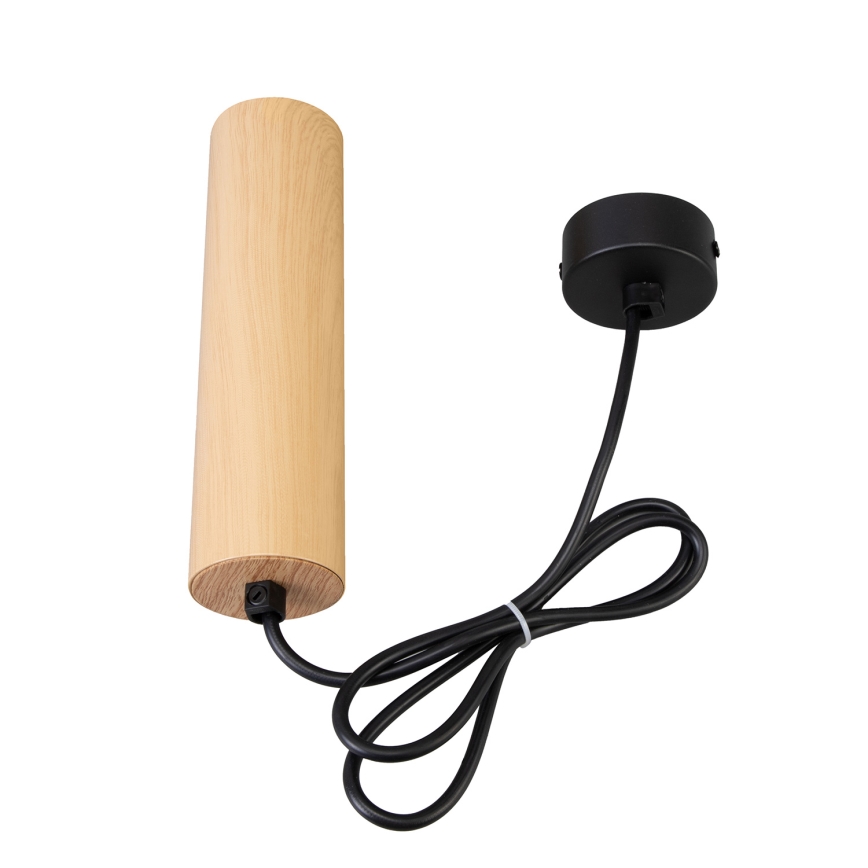 Brilagi - Pendel SELE 1xGU10/30W/230V sort/egetræsdekor