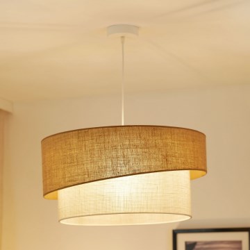 Brilagi - Pendel SHINE 1xE27/15W/230V diameter 50 cm beige/cremefarvet