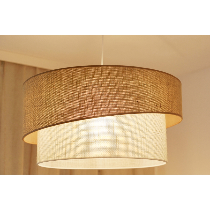 Brilagi - Pendel SHINE 1xE27/15W/230V diameter 50 cm beige/cremefarvet