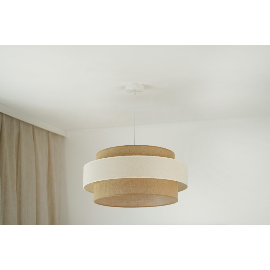Brilagi - Pendel SPACE LIGHT 1xE27/15W/230V diameter 50 cm beige/cremefarvet