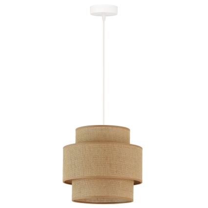 Brilagi - Pendel SPACE YUTE 1xE27/15W/230V diameter 25 cm beige/hvid