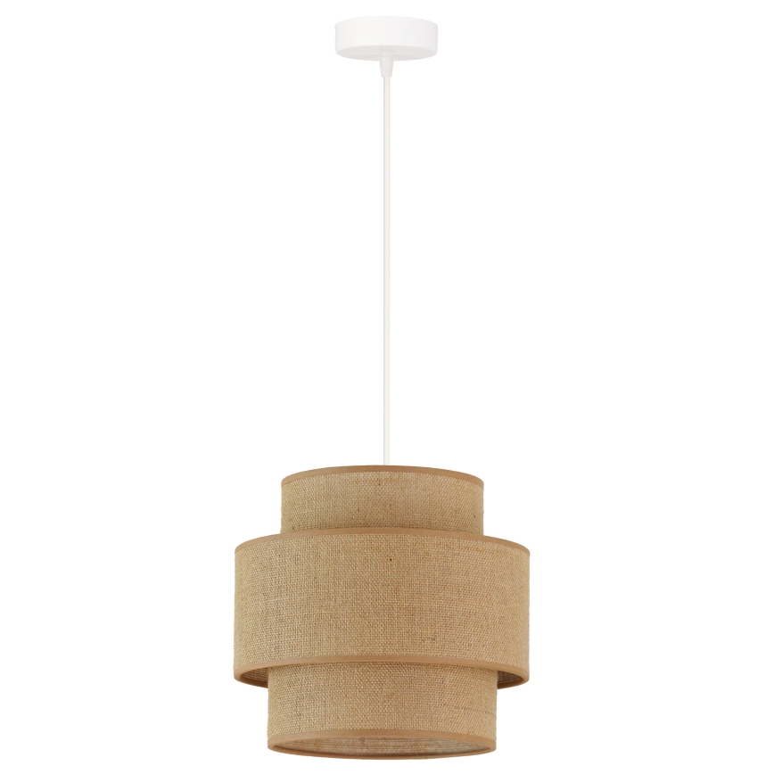 Brilagi - Pendel SPACE YUTE 1xE27/15W/230V diameter 25 cm beige/hvid