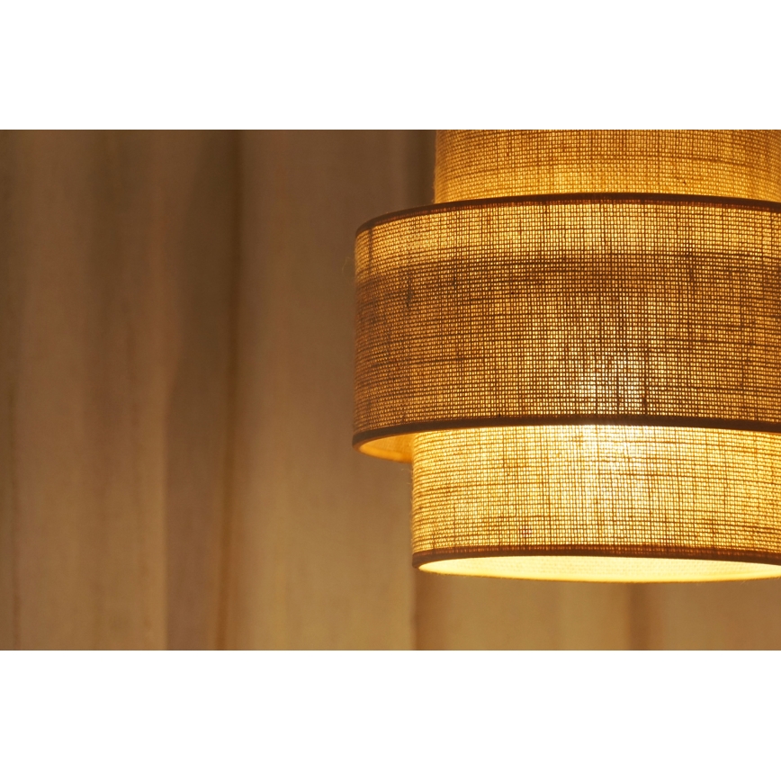 Brilagi - Pendel SPACE YUTE 1xE27/15W/230V diameter 25 cm beige/hvid