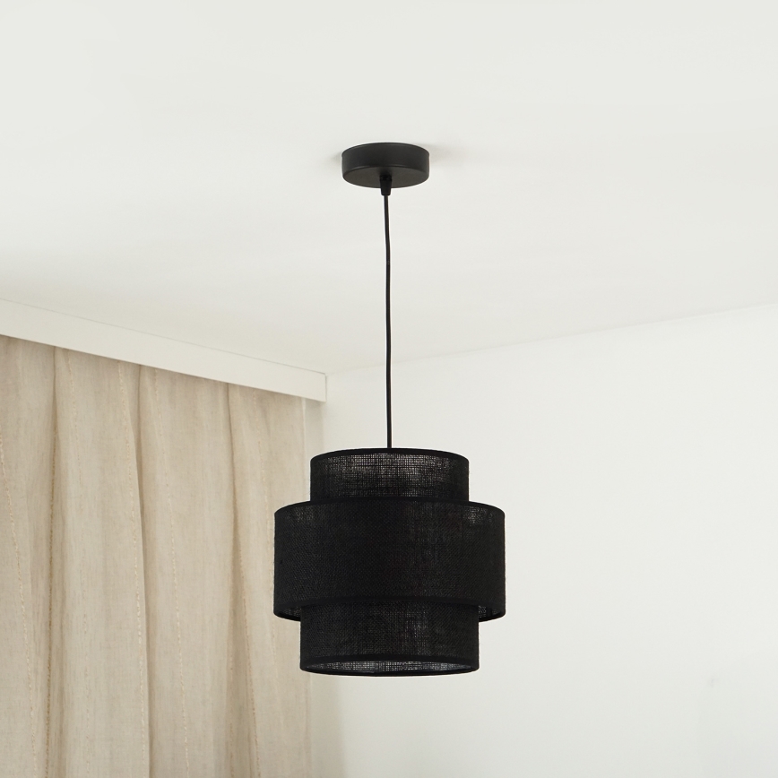 Brilagi - Pendel SPACE YUTE 1xE27/15W/230V diameter 25 cm sort