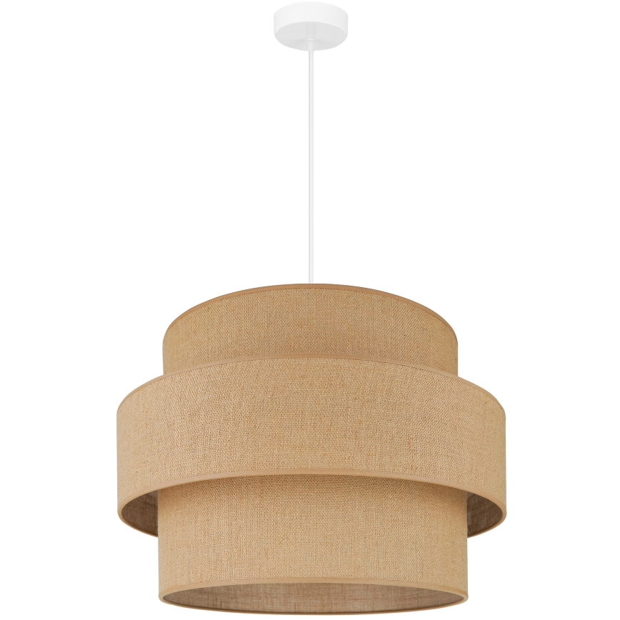 Brilagi - Pendel SPACE YUTE 1xE27/15W/230V diameter 50 cm beige/hvid