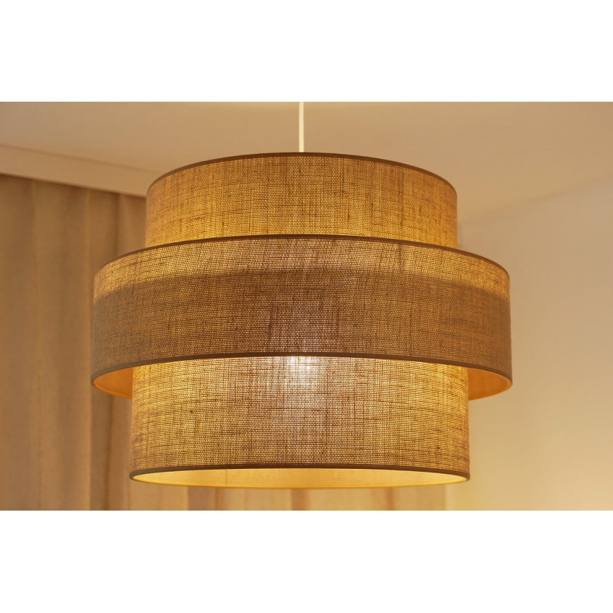 Brilagi - Pendel SPACE YUTE 1xE27/15W/230V diameter 50 cm beige/hvid
