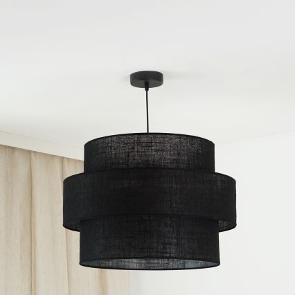 Brilagi - Pendel SPACE YUTE 1xE27/15W/230V diameter 50 cm sort