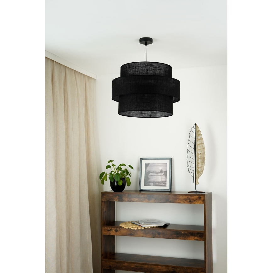 Brilagi - Pendel SPACE YUTE 1xE27/15W/230V diameter 50 cm sort