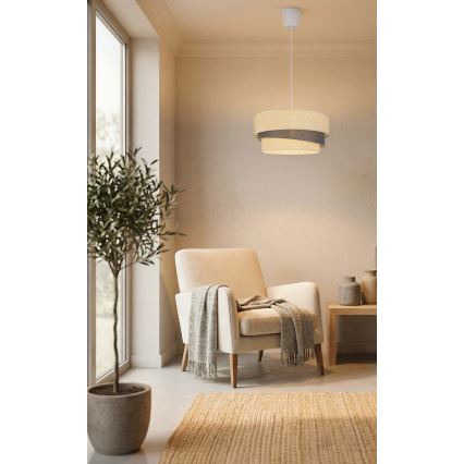 Brilagi - Pendel TRIO med wire 1xE27/60W/230V Ø 40 cm creme/grå