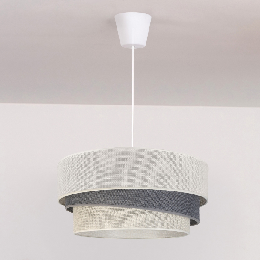 Brilagi - Pendel TRIO med wire 1xE27/60W/230V Ø 40 cm creme/grå