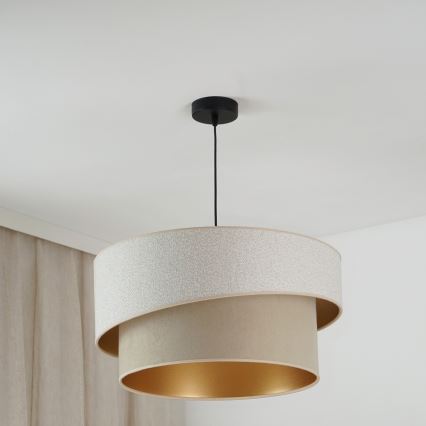 Brilagi - Pendel VEGAS SHINE 1xE27/15W/230V diameter 50 cm cremefarvet/beige