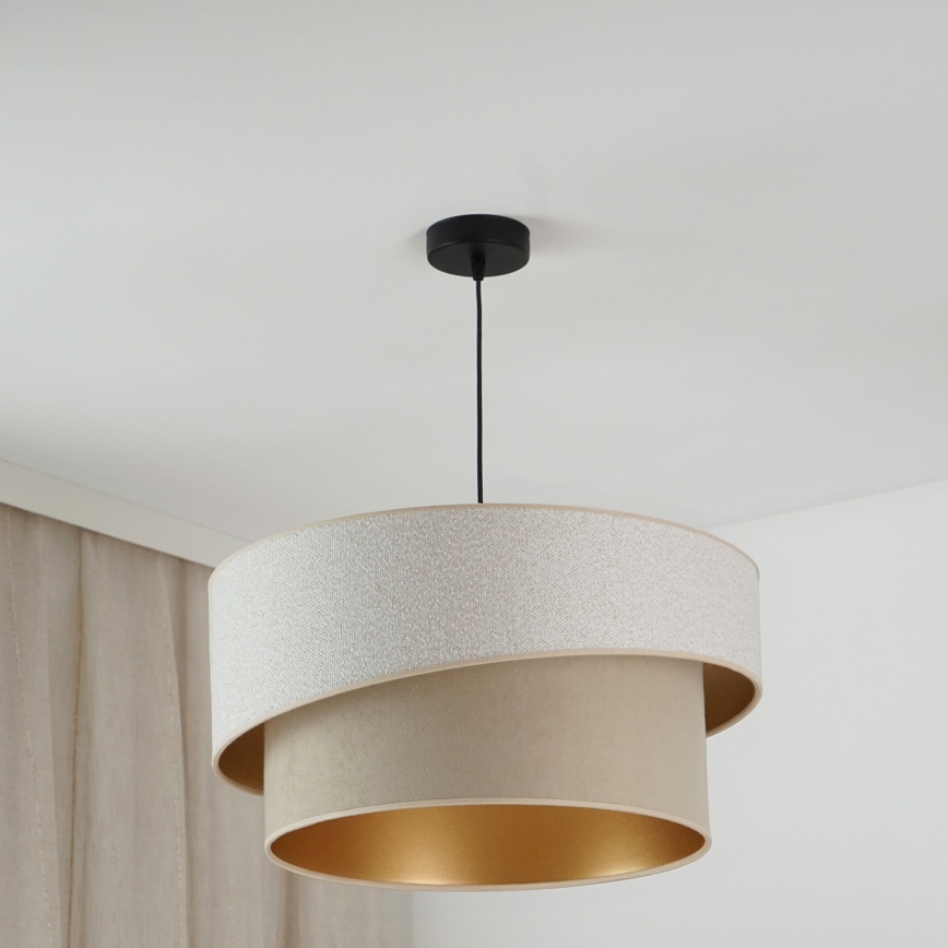 Brilagi - Pendel VEGAS SHINE 1xE27/15W/230V diameter 50 cm cremefarvet/beige