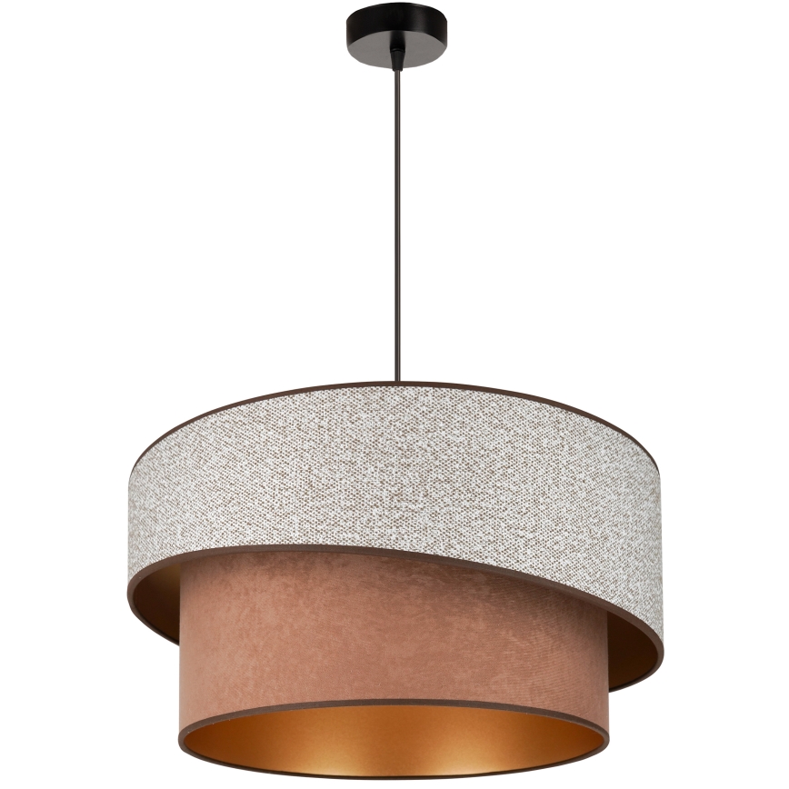 Brilagi - Pendel VEGAS SHINE 1xE27/15W/230V diameter 50 cm grå/brun