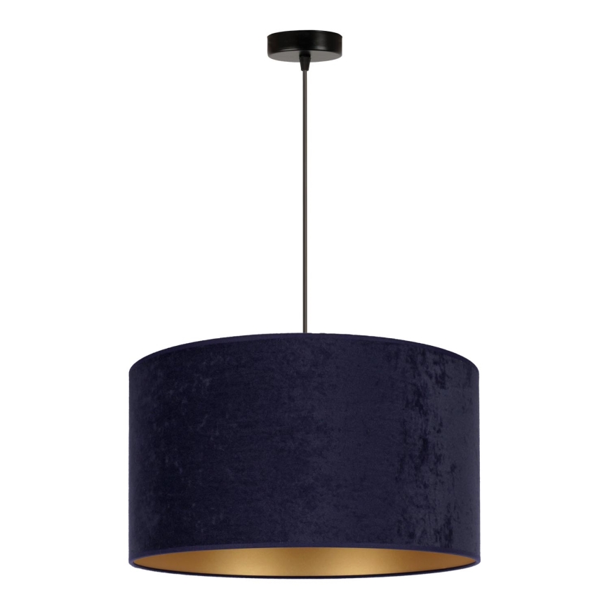 Brilagi - Pendel VELVET 1xE27/40W/230V blå/guldfarvet