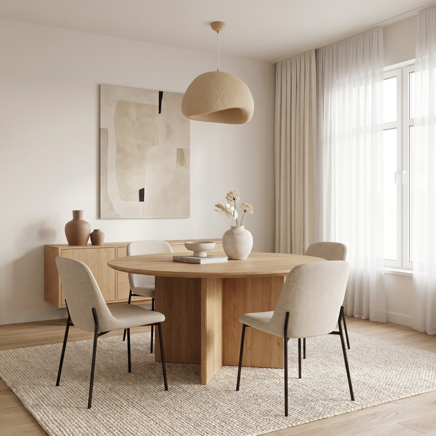 Brilagi - Pendel WABI SABI på wire 1xE27/40W/230V Ø 50 cm beige