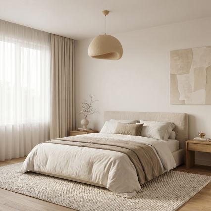 Brilagi - Pendel WABI SABI på wire 1xE27/40W/230V Ø 50 cm beige