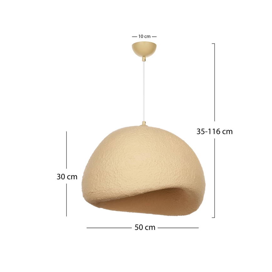 Brilagi - Pendel WABI SABI på wire 1xE27/40W/230V Ø 50 cm beige