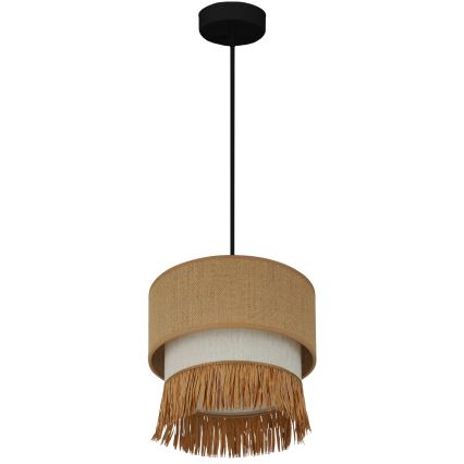 Brilagi - Pendel WINNETOU BOHO 1xE27/15W/230V diameter 25 cm brun/cremefarvet