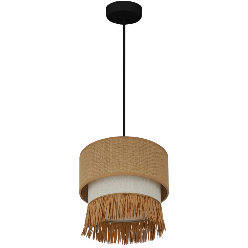 Brilagi - Pendel WINNETOU BOHO 1xE27/15W/230V diameter 25 cm brun/cremefarvet