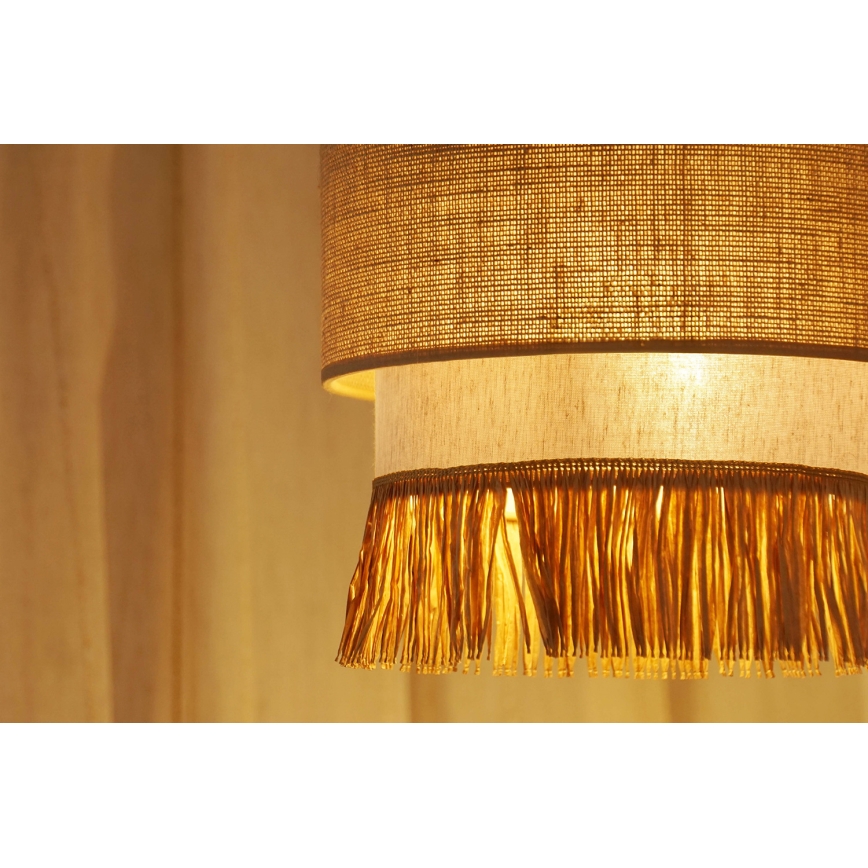 Brilagi - Pendel WINNETOU BOHO 1xE27/15W/230V diameter 25 cm brun/cremefarvet