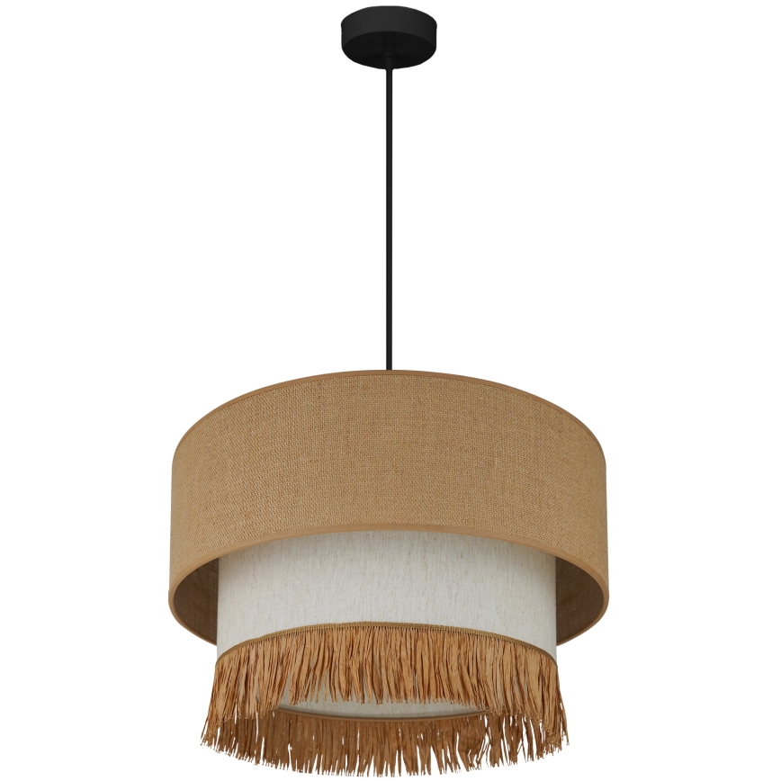 Brilagi - Pendel WINNETOU BOHO 1xE27/15W/230V diameter 45 cm brun/cremefarvet