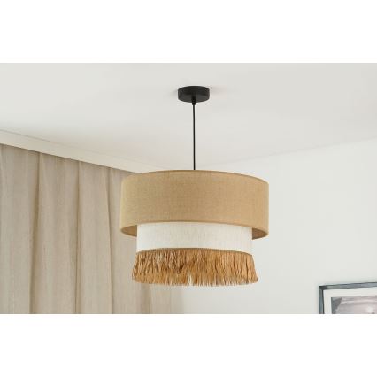 Brilagi - Pendel WINNETOU BOHO 1xE27/15W/230V diameter 45 cm brun/cremefarvet