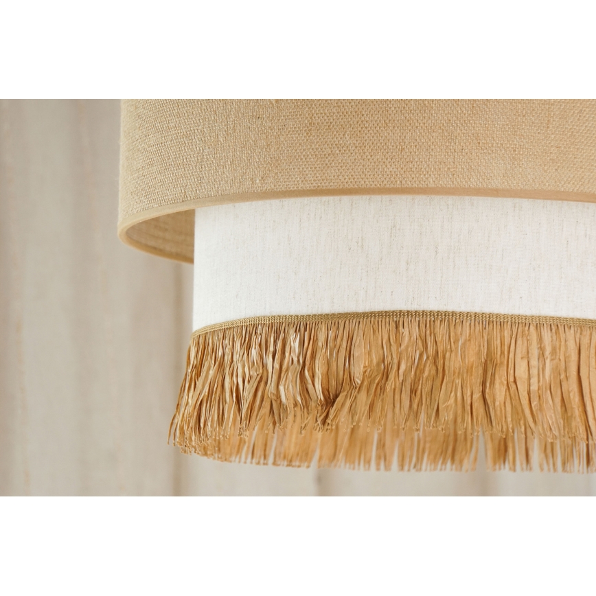 Brilagi - Pendel WINNETOU BOHO 1xE27/15W/230V diameter 45 cm brun/cremefarvet
