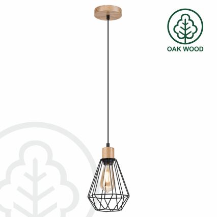 Brilagi - Pendel WOODY BASKET 1xE27/60W/230V eg