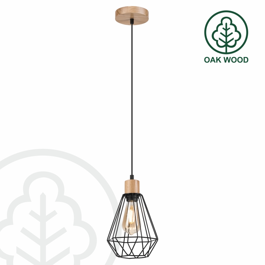 Brilagi - Pendel WOODY BASKET 1xE27/60W/230V eg