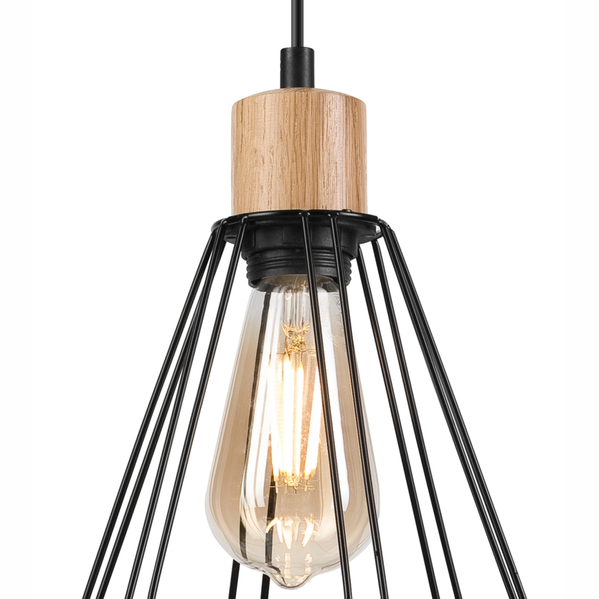 Brilagi - Pendel WOODY BASKET 1xE27/60W/230V eg