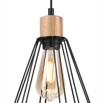 Brilagi - Pendel WOODY BASKET 3xE27/60W/230V eg