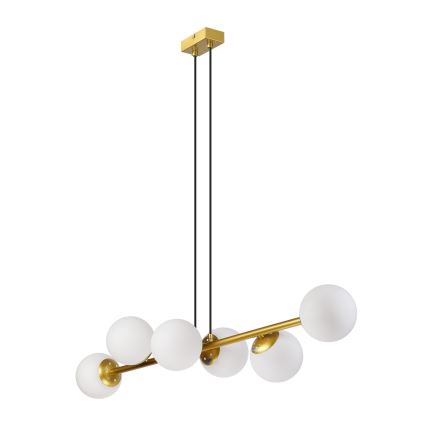 Brilagi - Pendellampe MALONY med kabelophæng 6xE14/20W/230V, guld