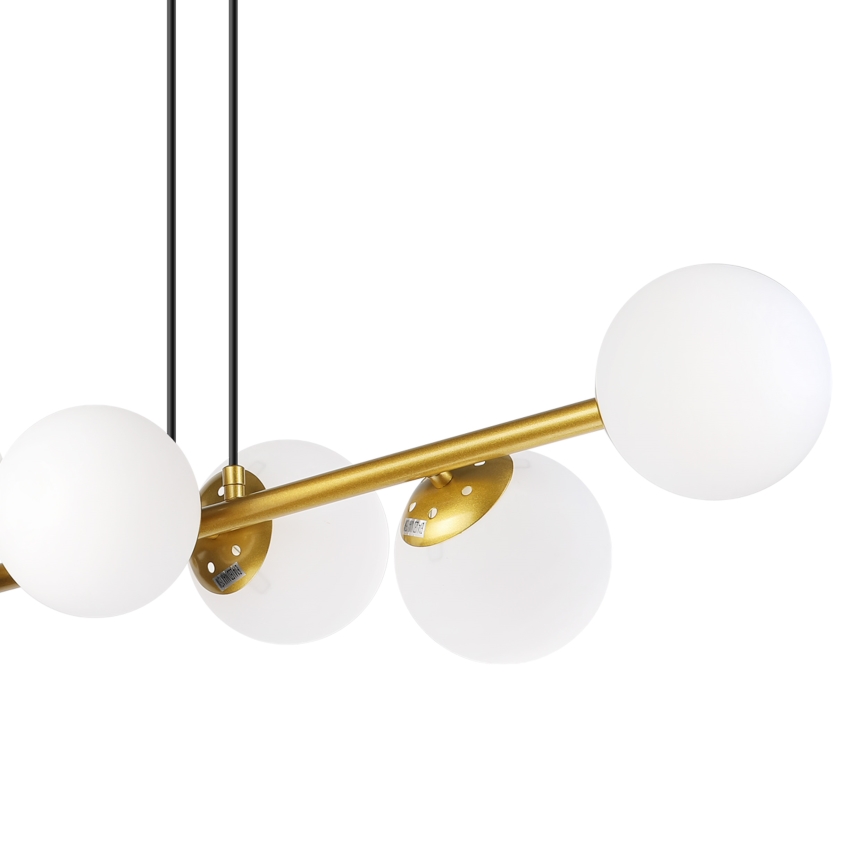 Brilagi - Pendellampe MALONY med kabelophæng 6xE14/20W/230V, guld