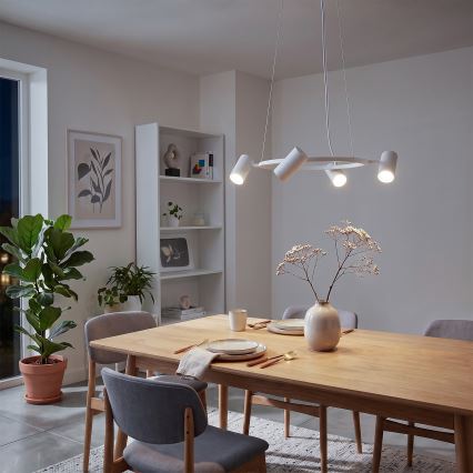 BRILAGI - Pendellampe SELE med kabelophæng, 6xGU10/30W/230V, hvid