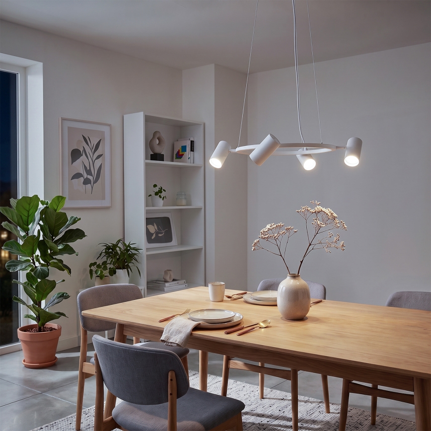 BRILAGI - Pendellampe SELE med kabelophæng, 6xGU10/30W/230V, hvid